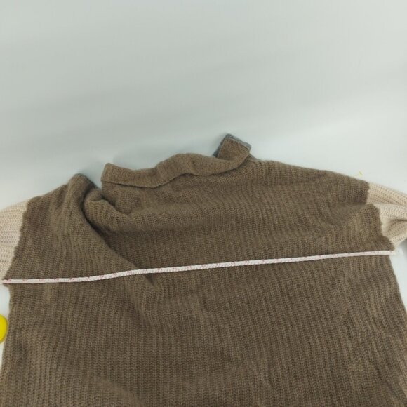Nordstrom Signature Cashmere Colorblock Cowlneck Sweater Oversized Small - Picture 7 of 8
